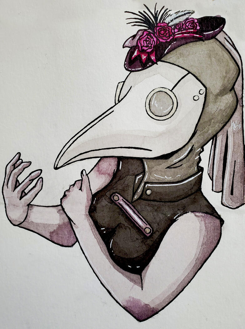 Plague Doctor Inktober - India Ink