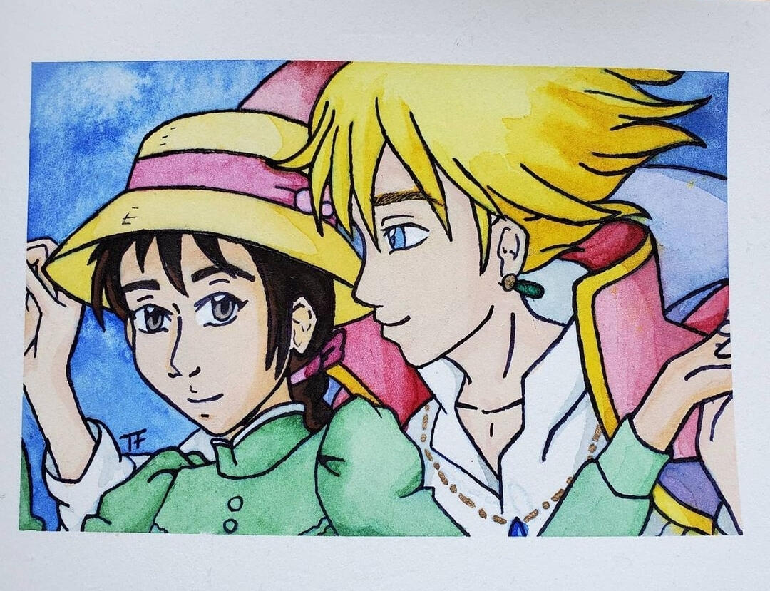 Whisk Me Away Howl - Watercolor